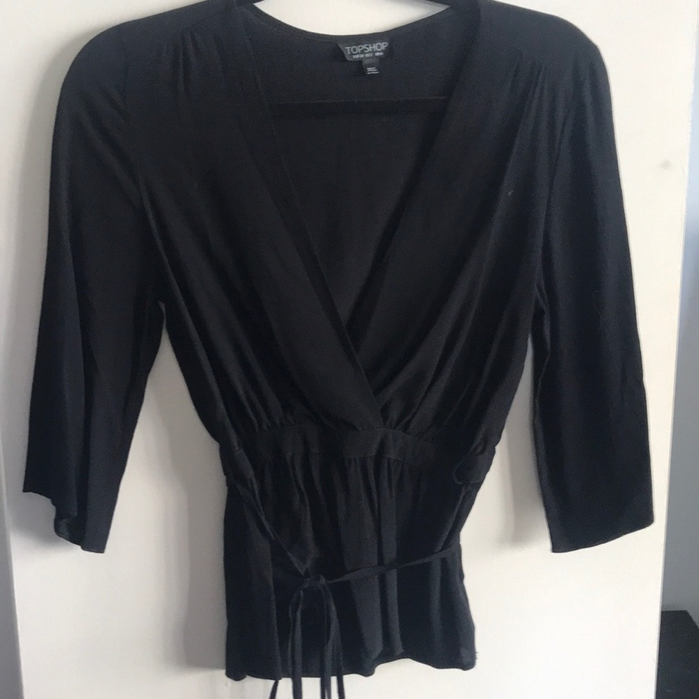 Topshop 3/4 Sleeve Blouse